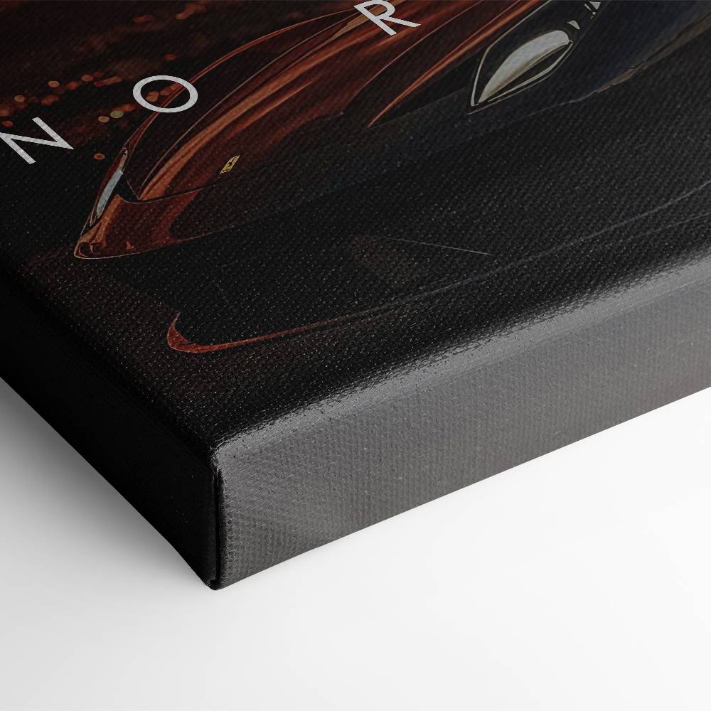 NO RISK NO RARI - Ferrari 296 GTB Inspirational Canvas Wall Art Print Cars