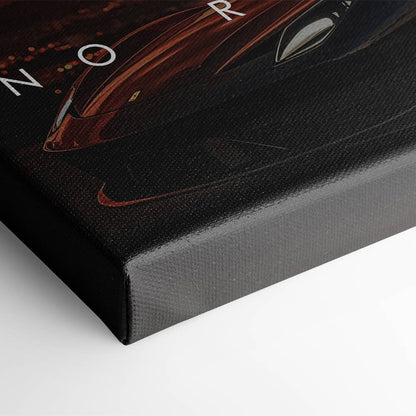 NO RISK NO RARI - Ferrari 296 GTB Inspirational Canvas Wall Art Print Cars
