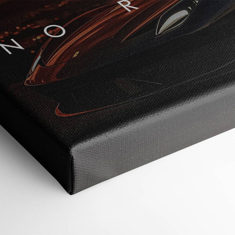 NO RISK NO RARI - Ferrari 296 GTB Inspirational Canvas Wall Art Print Cars