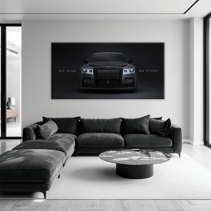 NO RISK NO STORY Rolls-Royce Inspirational Wall Art  Cars