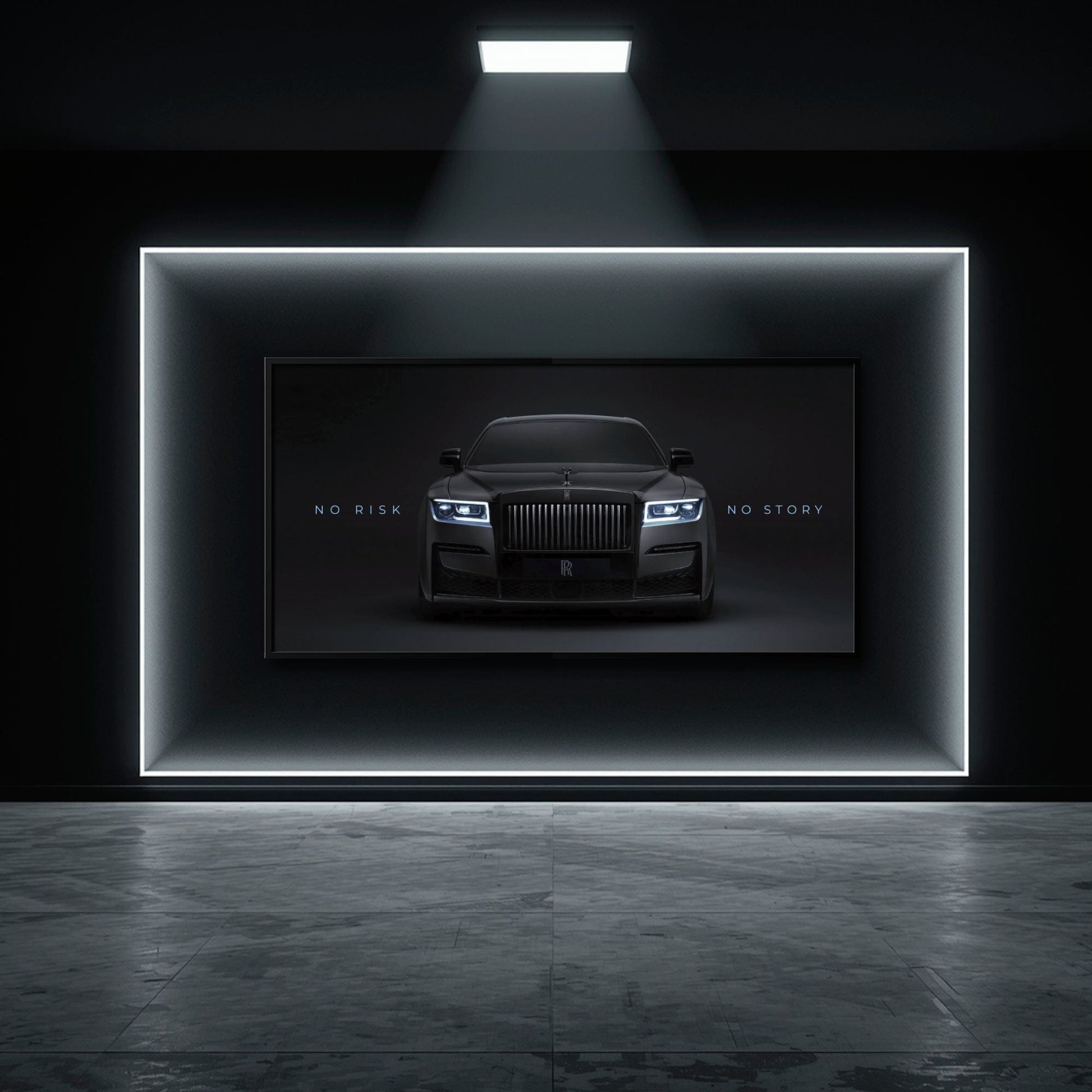 NO RISK NO STORY Rolls-Royce Inspirational Wall Art  Cars