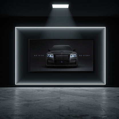 NO RISK NO STORY Rolls-Royce Inspirational Wall Art  Cars