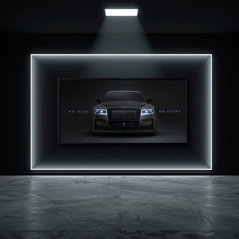 NO RISK NO STORY Rolls-Royce Inspirational Wall Art  Cars