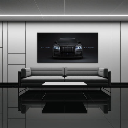NO RISK NO STORY Rolls-Royce Inspirational Wall Art  Cars