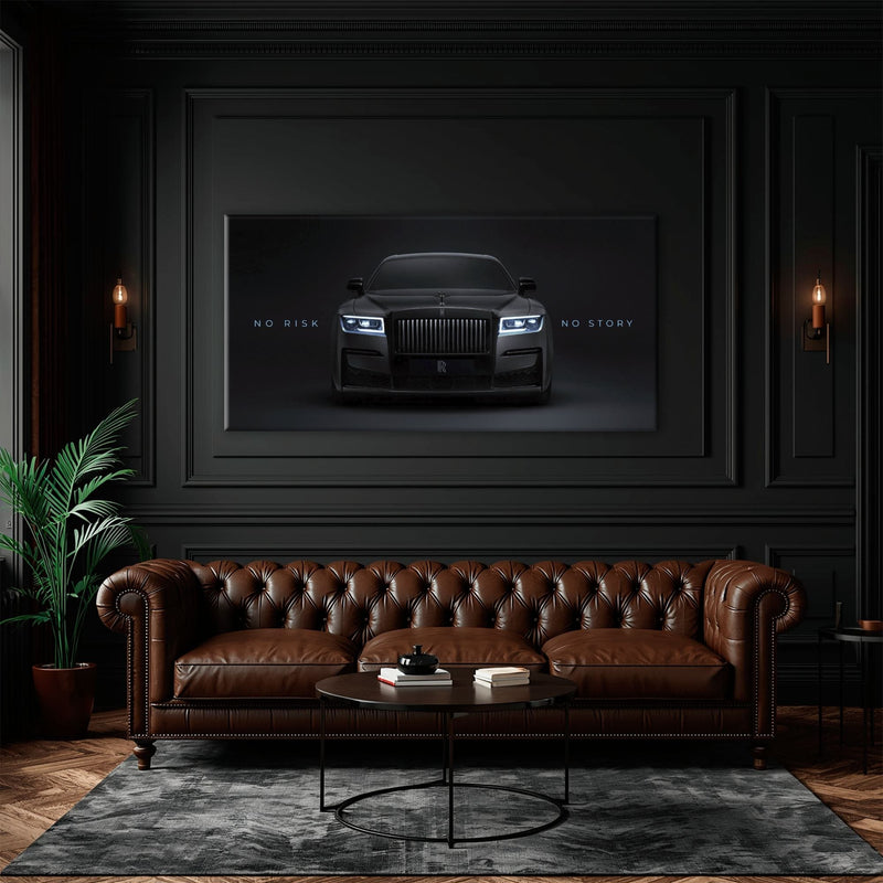 NO RISK NO STORY Rolls-Royce Inspirational Wall Art  Cars
