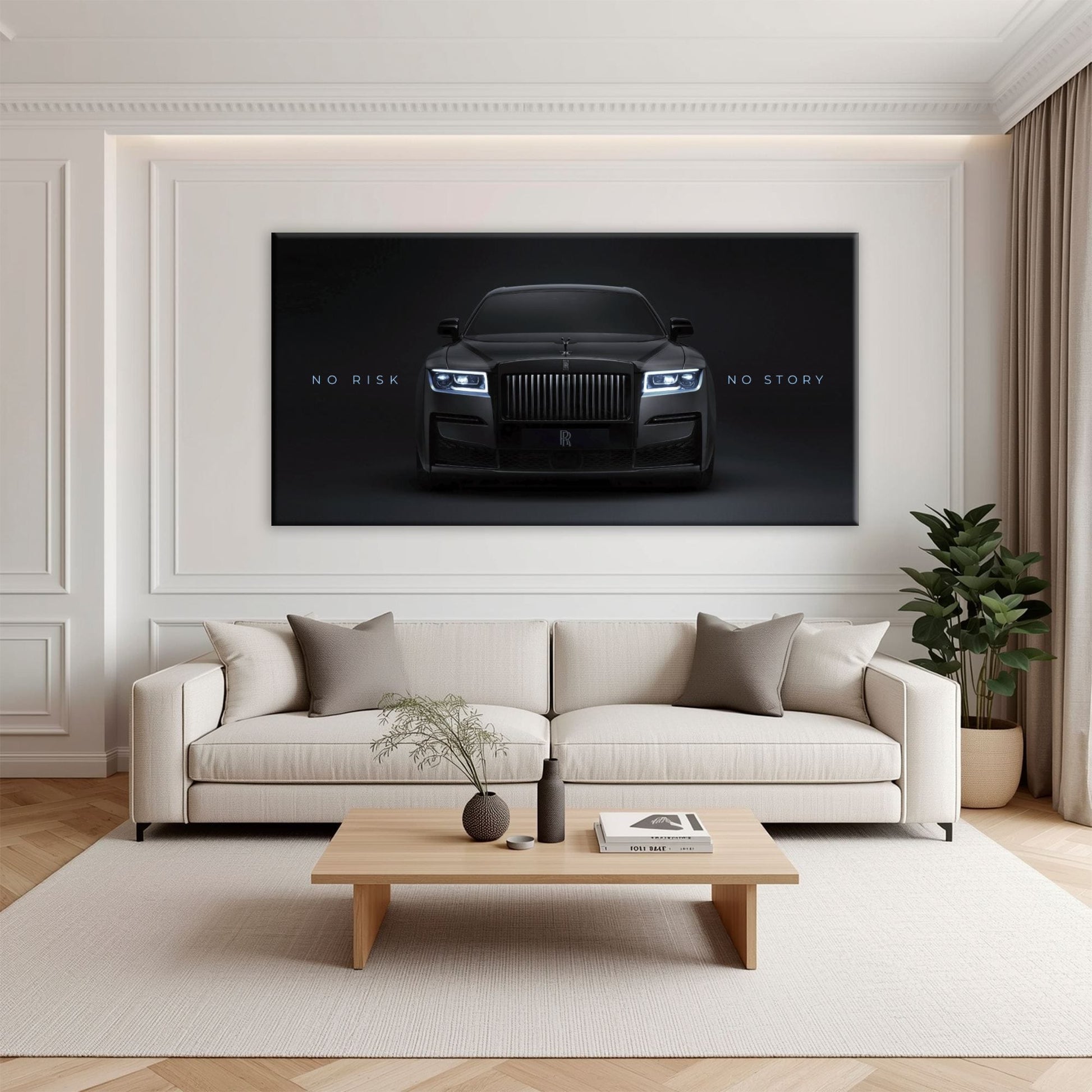 NO RISK NO STORY Rolls-Royce Inspirational Wall Art  Cars