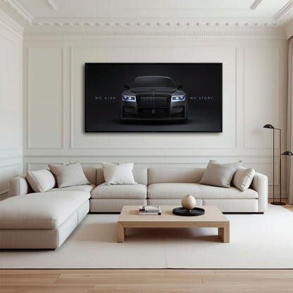NO RISK NO STORY Rolls-Royce Inspirational Wall Art  Cars