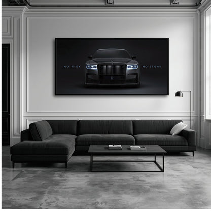 NO RISK NO STORY Rolls-Royce Inspirational Wall Art  Cars