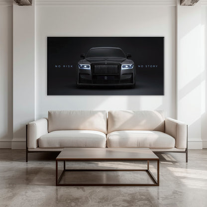 NO RISK NO STORY Rolls-Royce Inspirational Wall Art  Cars