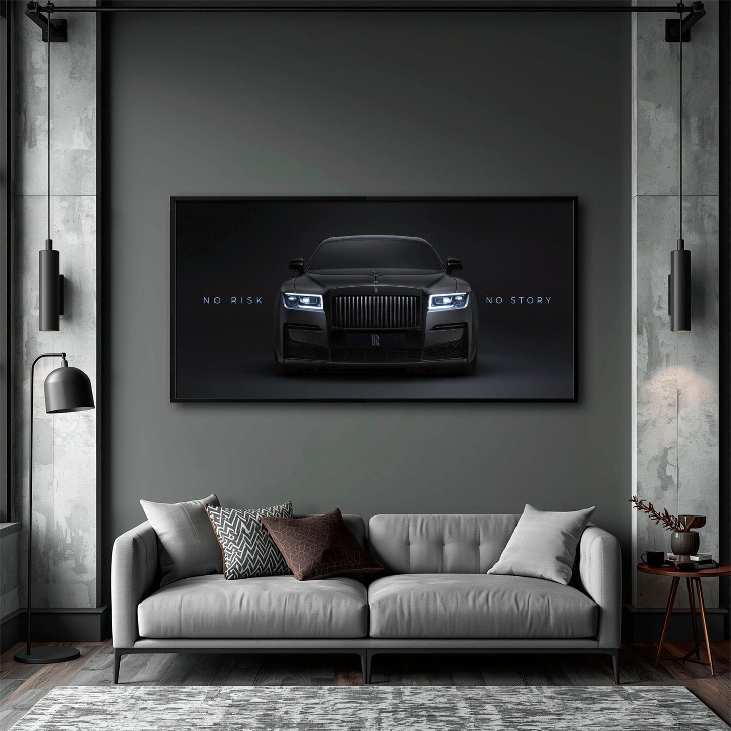 NO RISK NO STORY Rolls-Royce Inspirational Wall Art  Cars