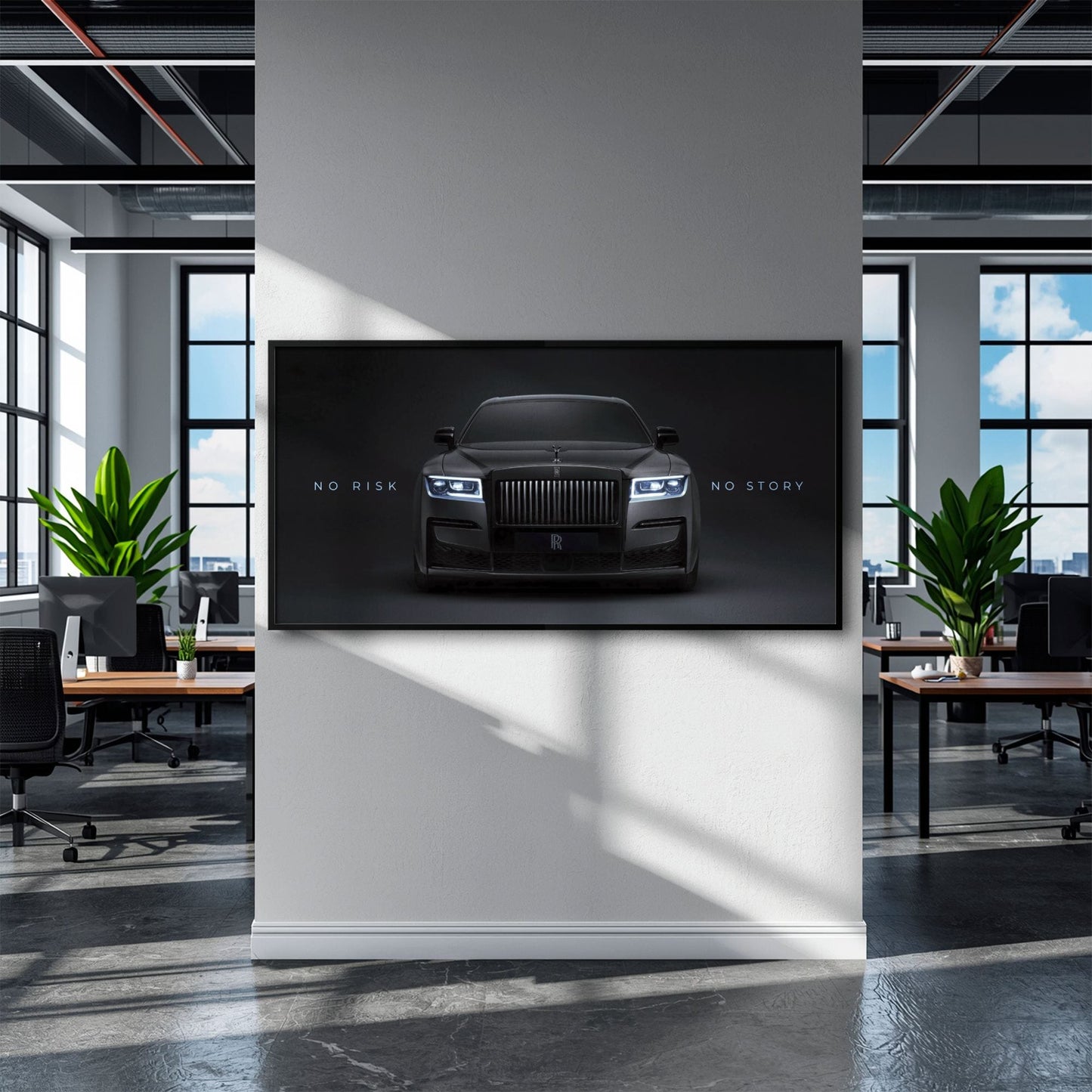 NO RISK NO STORY Rolls-Royce Inspirational Wall Art  Cars