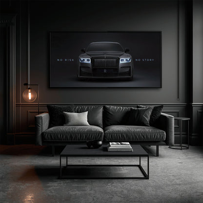 NO RISK NO STORY Rolls-Royce Inspirational Wall Art  Cars