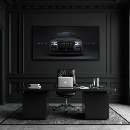 NO RISK NO STORY Rolls-Royce Inspirational Wall Art  Cars