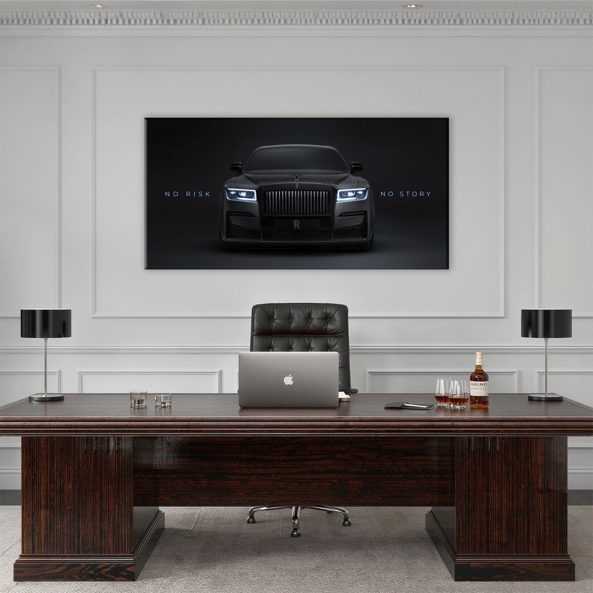 NO RISK NO STORY Rolls-Royce Inspirational Wall Art  Cars