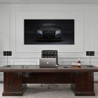 NO RISK NO STORY Rolls-Royce Inspirational Wall Art  Cars