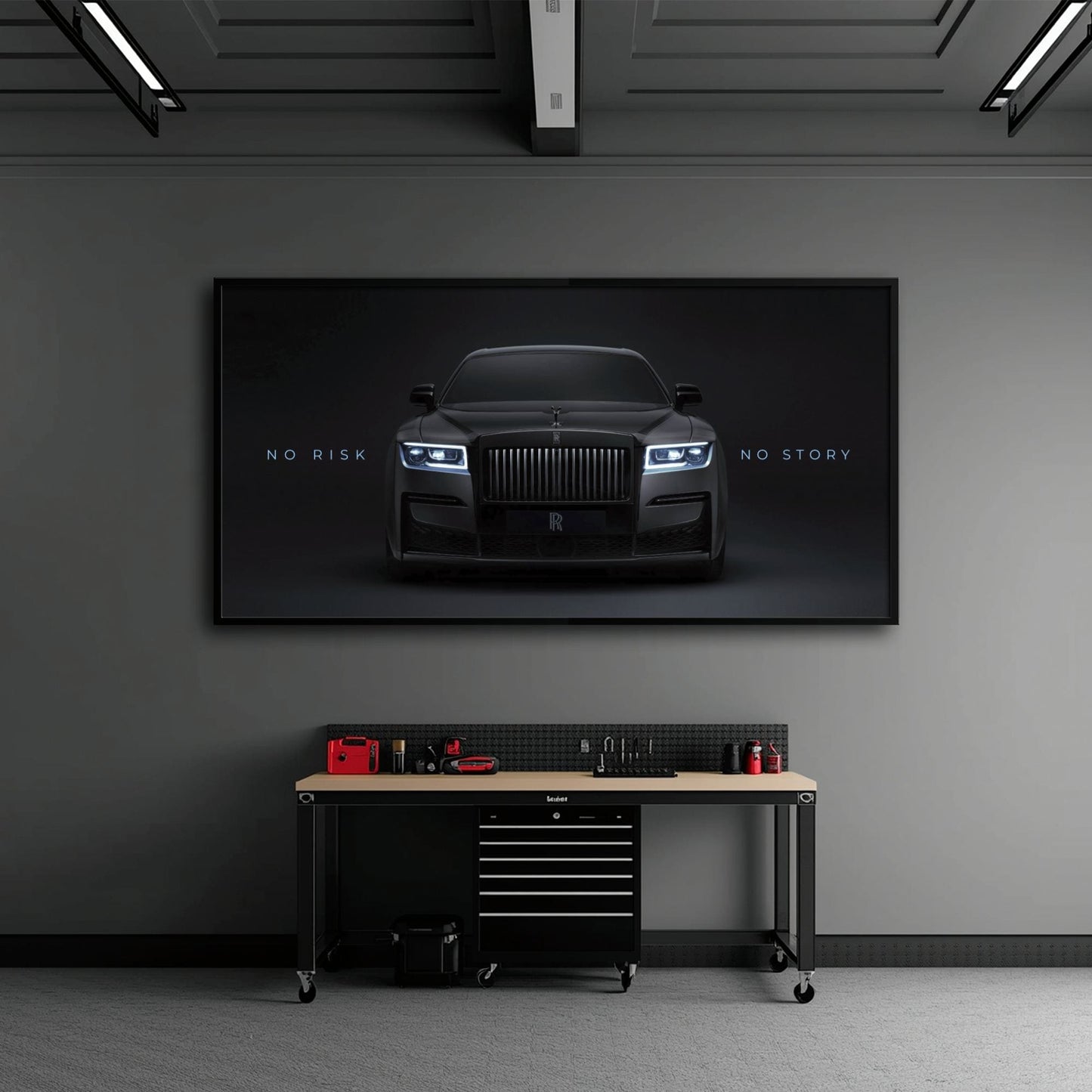 NO RISK NO STORY Rolls-Royce Inspirational Wall Art  Cars