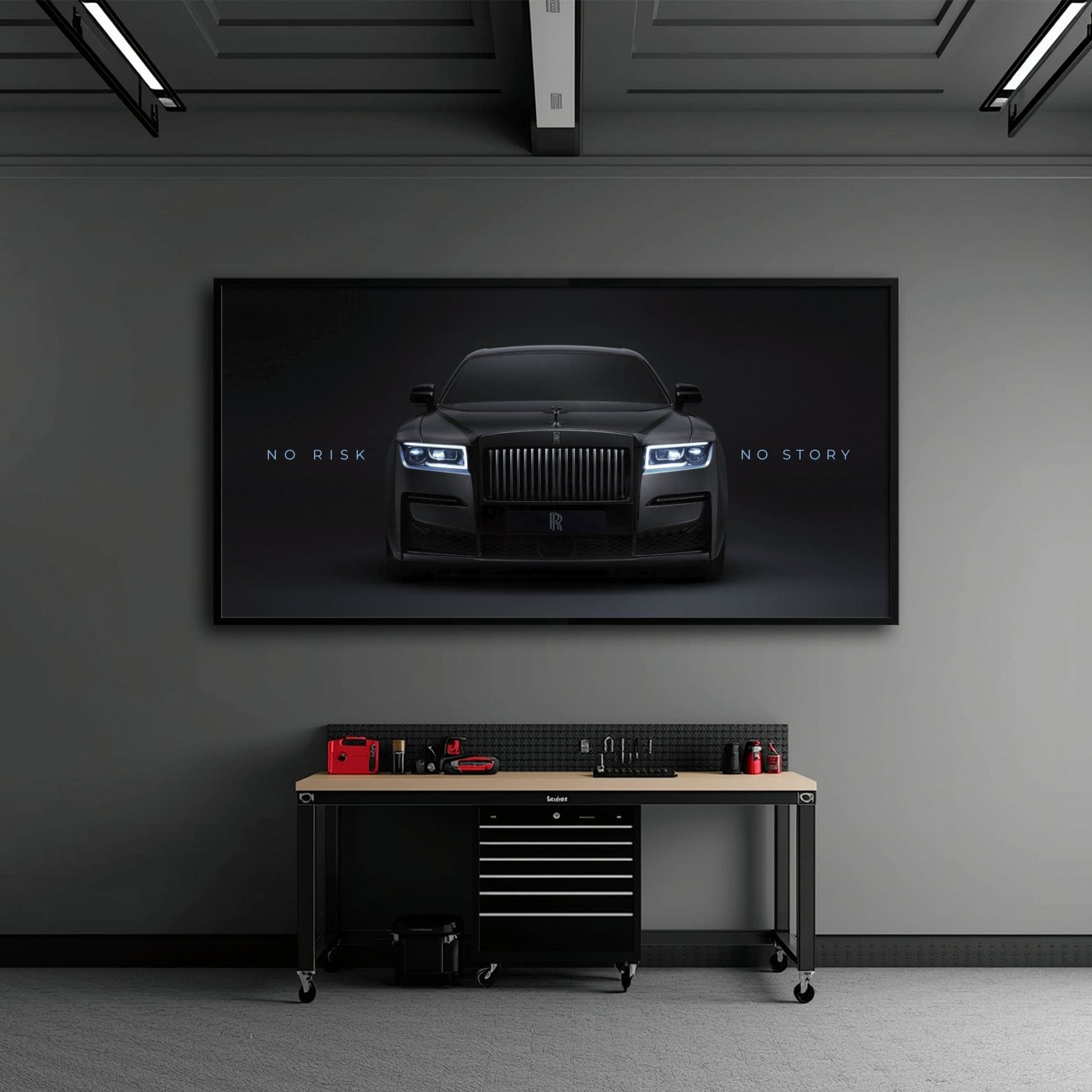 NO RISK NO STORY Rolls-Royce Inspirational Wall Art  Cars