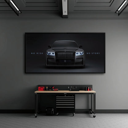 NO RISK NO STORY Rolls-Royce Inspirational Wall Art  Cars