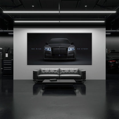 NO RISK NO STORY Rolls-Royce Inspirational Wall Art  Cars