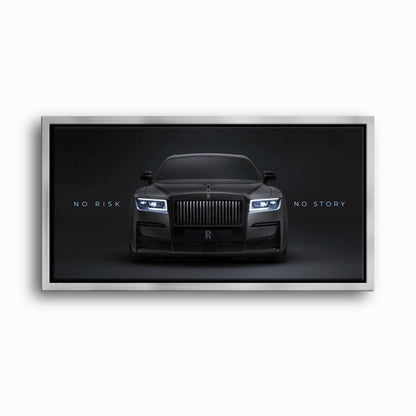 NO RISK NO STORY Rolls-Royce Inspirational Wall Art  Cars