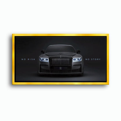 NO RISK NO STORY Rolls-Royce Inspirational Wall Art  Cars