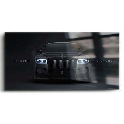 NO RISK NO STORY Rolls-Royce Inspirational Wall Art  Cars