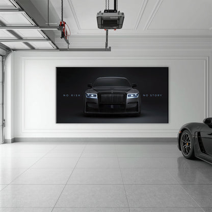 NO RISK NO STORY Rolls-Royce Inspirational Wall Art  Cars