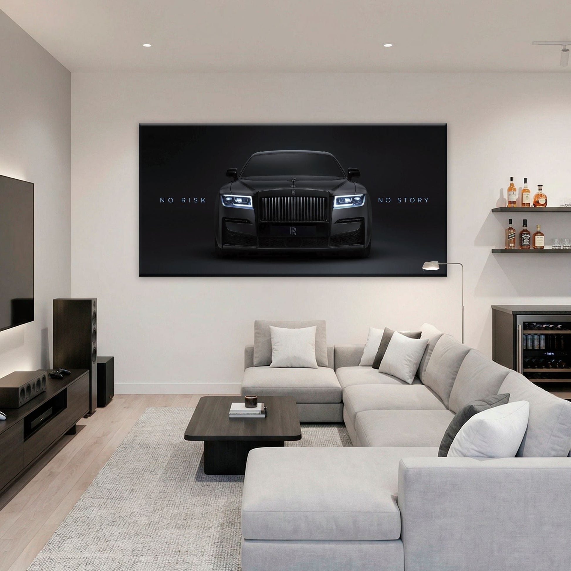 NO RISK NO STORY Rolls-Royce Inspirational Wall Art  Cars