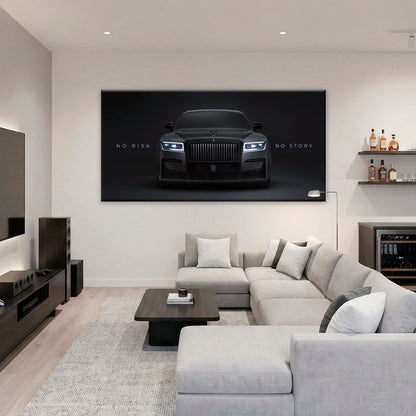 NO RISK NO STORY Rolls-Royce Inspirational Wall Art  Cars