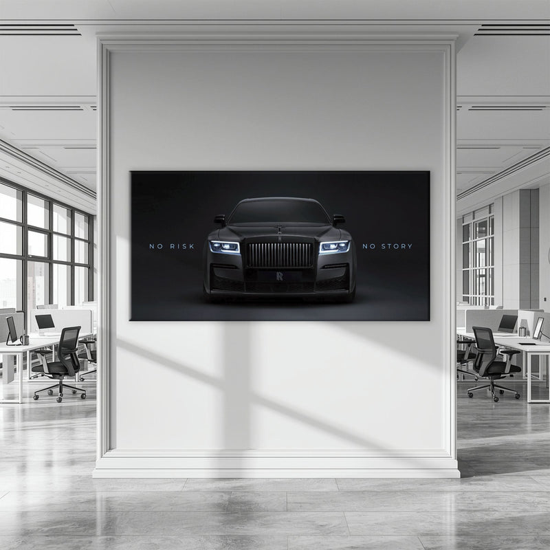 NO RISK NO STORY Rolls-Royce Inspirational Wall Art  Cars