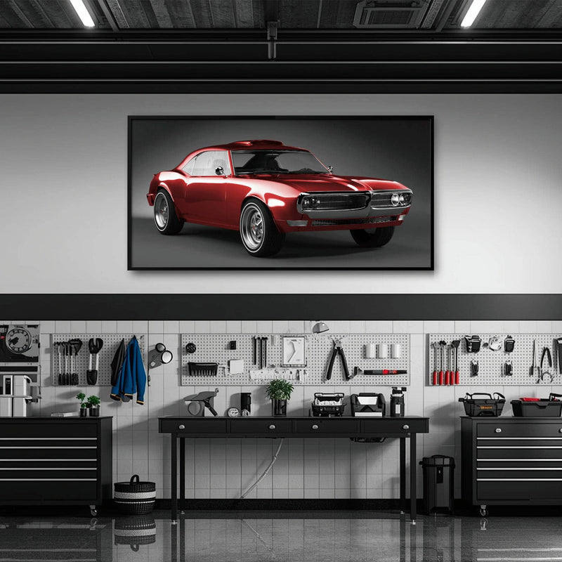 1967 Pontiac Firebird Wall Art –Vintage Car Print Cars