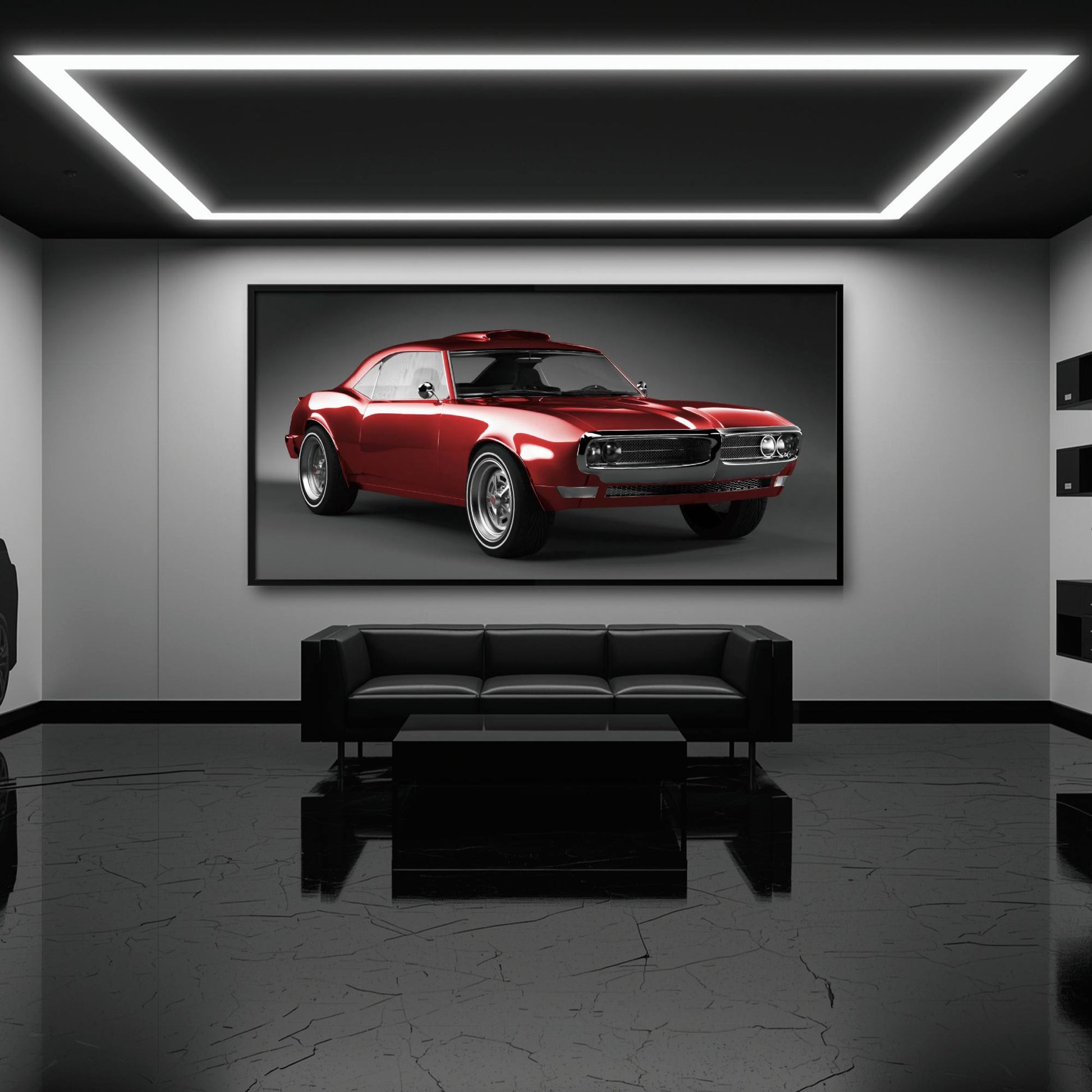 1967 Pontiac Firebird Wall Art –Vintage Car Print Cars