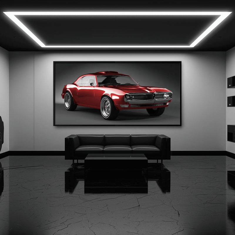 1967 Pontiac Firebird Wall Art –Vintage Car Print Cars