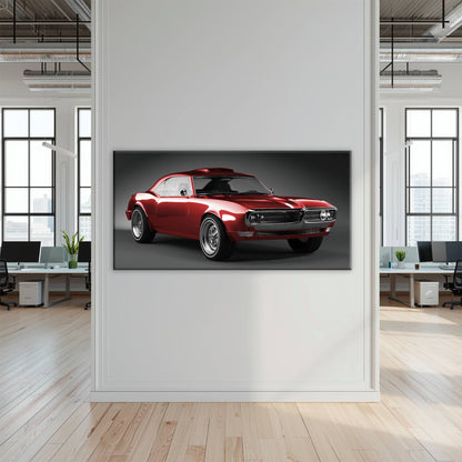 1967 Pontiac Firebird Wall Art –Vintage Car Print Cars