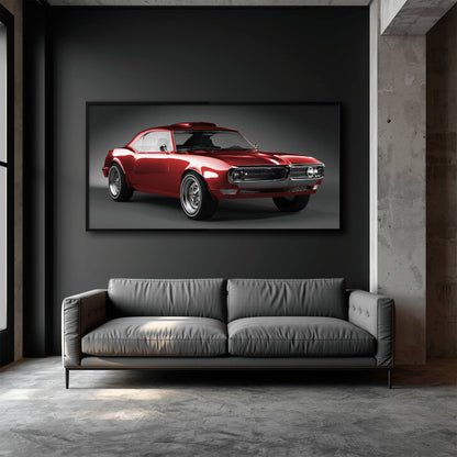 1967 Pontiac Firebird Wall Art –Vintage Car Print Cars