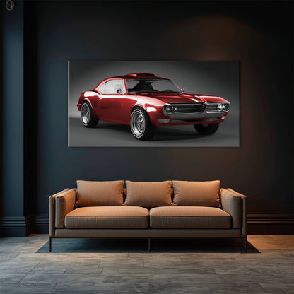 1967 Pontiac Firebird Wall Art –Vintage Car Print Cars