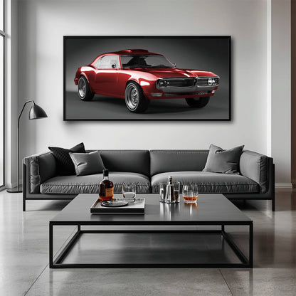 1967 Pontiac Firebird Wall Art –Vintage Car Print Cars