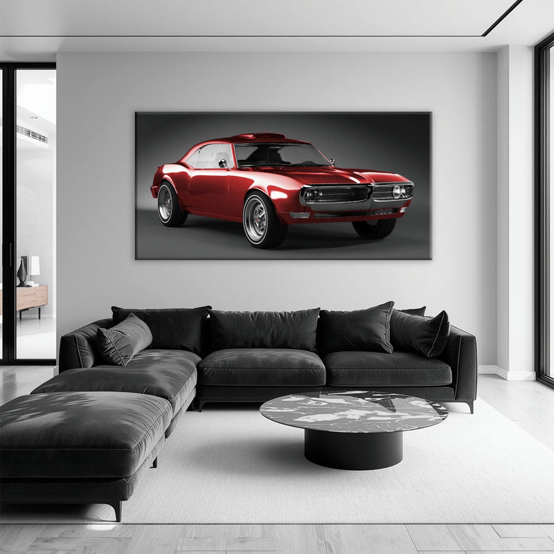 1967 Pontiac Firebird Wall Art –Vintage Car Print Cars