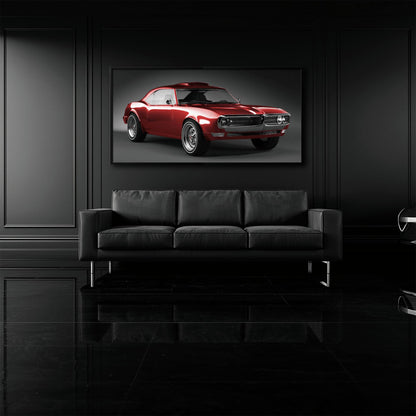 1967 Pontiac Firebird Wall Art –Vintage Car Print Cars