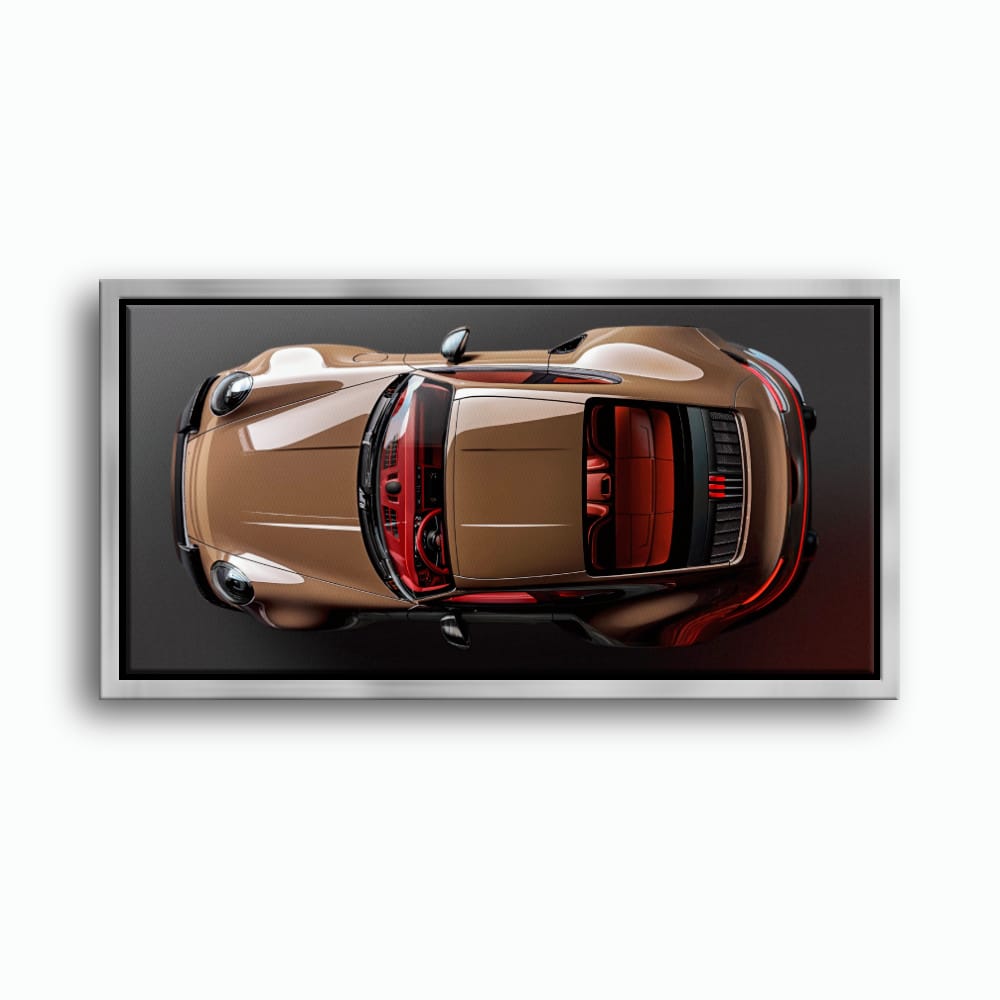 Porsche 911 Bronze Nocturne Wall Art – Classic Sports Car Canvas Print Cars