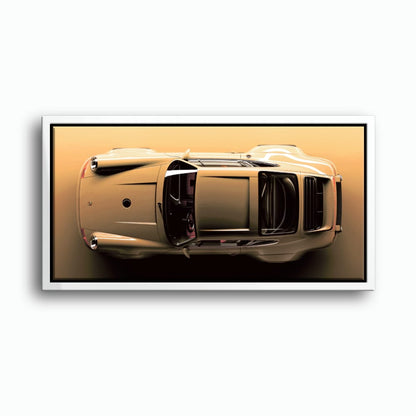 Beige Porsche 911 Wall Art – Champagne Drift Canvas Print Cars