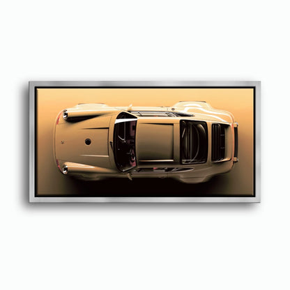 Beige Porsche 911 Wall Art – Champagne Drift Canvas Print Cars