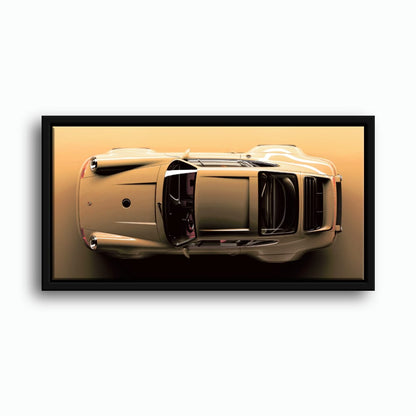 Beige Porsche 911 Wall Art – Champagne Drift Canvas Print Cars