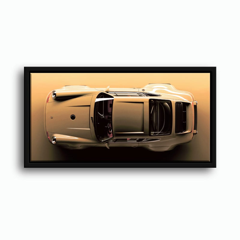 Beige Porsche 911 Wall Art – Champagne Drift Canvas Print Cars