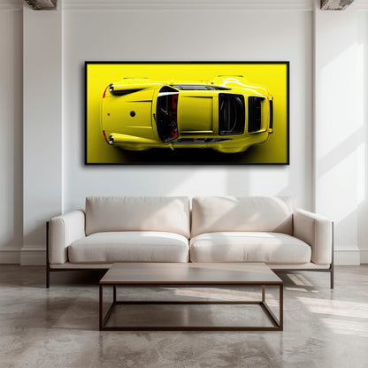 Yellow Porsche 911 Wall Art – Citron Voltage Canvas Print Cars