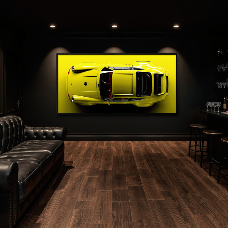Yellow Porsche 911 Wall Art – Citron Voltage Canvas Print Cars