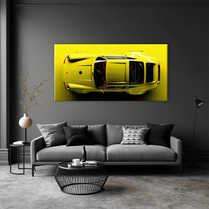 Yellow Porsche 911 Wall Art – Citron Voltage Canvas Print Cars