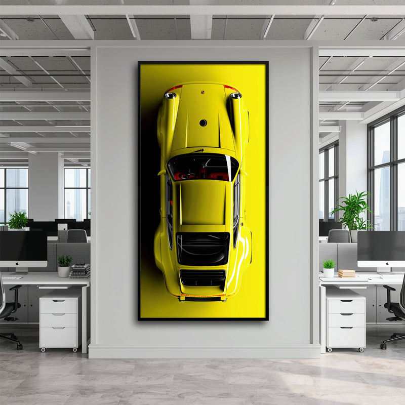 Yellow Porsche 911 Wall Art – Citron Voltage Canvas Print Cars