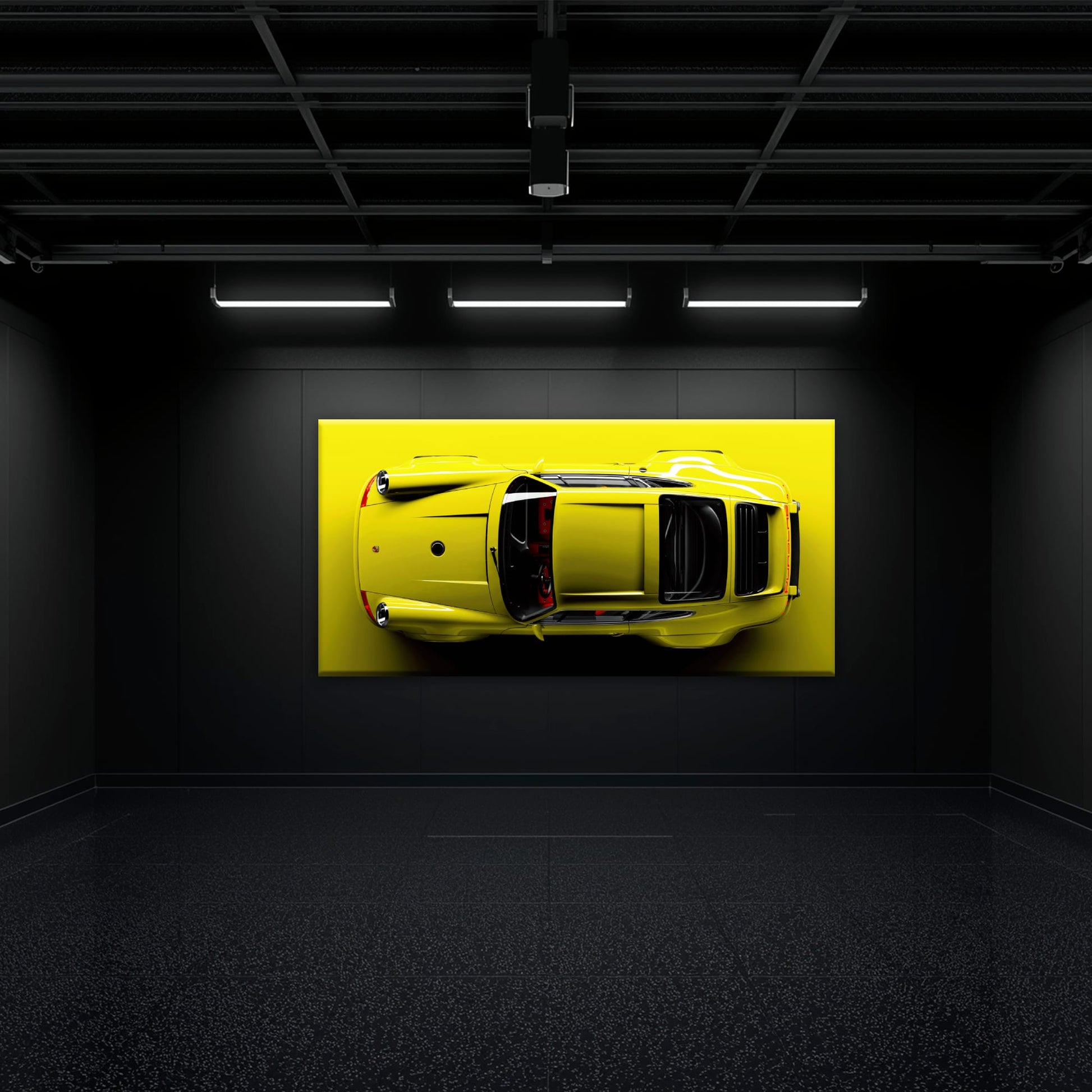 Yellow Porsche 911 Wall Art – Citron Voltage Canvas Print Cars