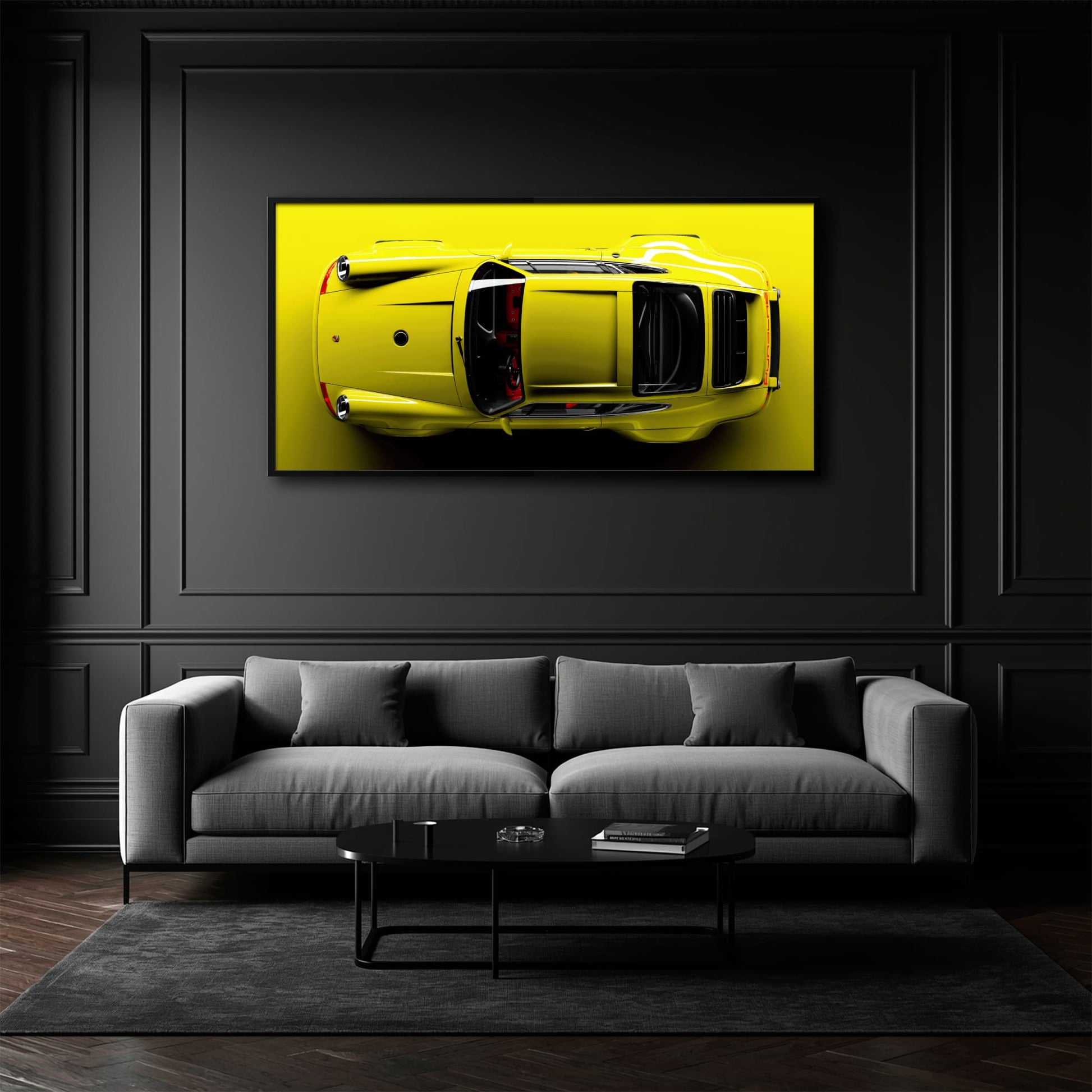 Yellow Porsche 911 Wall Art – Citron Voltage Canvas Print Cars